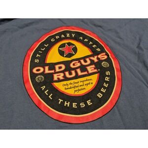 Old Guys Rule Mens Size XL Short Sleeve Round Neck Blue T-Shirt